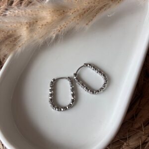 créole ciselé argenté ovale