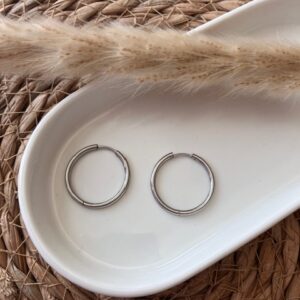 créole fine  ronde argenté