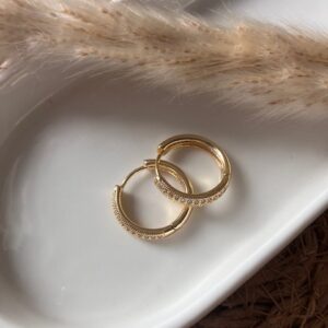 créole ronde plaqué or et zircons