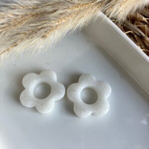 recharge petite fleur résine blanc nacré