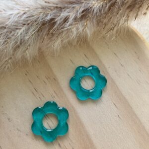 recharge mini fleur résine verte