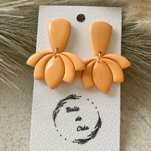 boucles d'oreille lotus mandarine