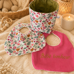 mini kit naissance renard rose